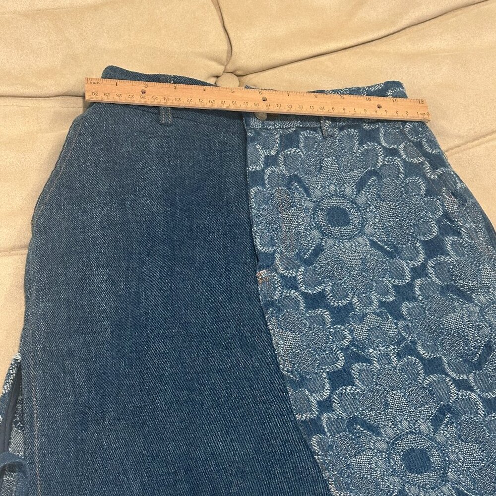 Sundae School Maxi Patchwork Jean Skirt - Picture 3 of 5